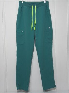 Figs Teal High Waisted Yola Skinny Scrub Pants Size Medium Tall